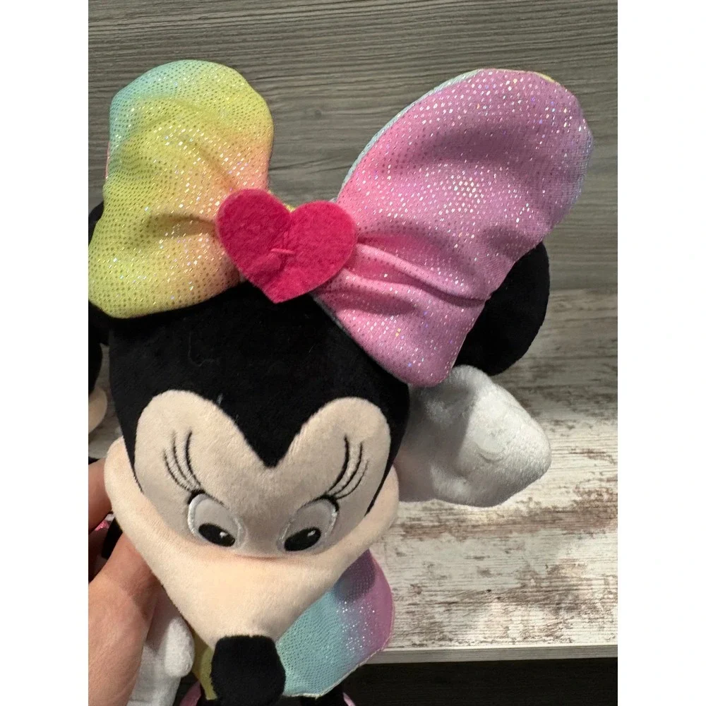 Disney Minnie Mouse Plush Doll Set Rainbow‎ Unicorn Heart Outfits Pink 2 Piece